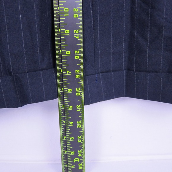 Brooks Brothers Suit Mens 43L Navy BrooksEase Wool 2 Button Two Piece Set Stripe - Picture 15 of 16